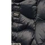 Blauer Giubbino tinta unita con Zip E Cappuccio Nero per Bambina 24WBLGC03078 NERO BLAUER 