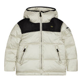 Blauer Giubbino tinta unita con Zip E Cappuccio Beige per Neonato 24WBLKC02573 BEIGE BLAUER 