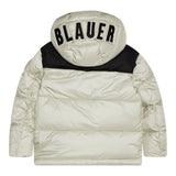 Blauer Giubbino tinta unita con Zip E Cappuccio Beige per Neonato 24WBLKC02573 BEIGE BLAUER 