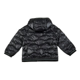 Blauer Giubbino tinta unita con Zip E Cappuccio Nero per Neonato 25SBBGC02453 NERO BLAUER 
