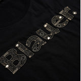 Blauer T-Shirt tinta unita con Applicazioni Nero per Bambina 25SBLGH02492 NERO BLAUER 