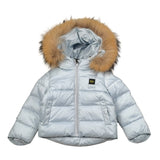 Blauer Giubbino tinta unita con Zip E Cappuccio Azzurro per Neonato 25WBBXC02450 AZZURRO BLAUER 