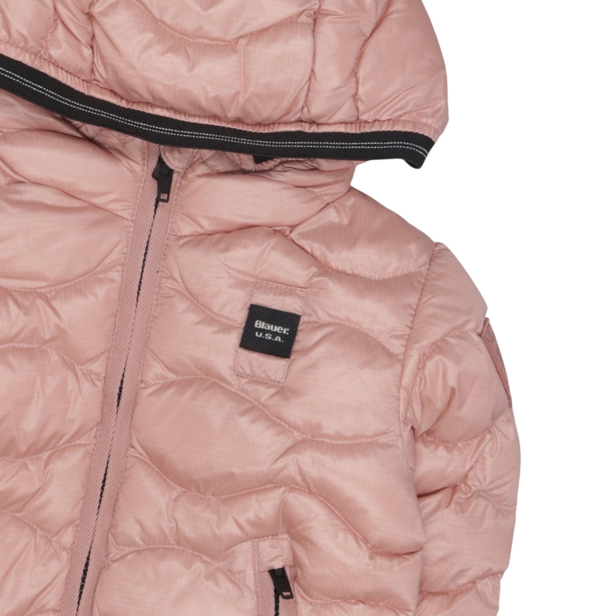 Blauer Giubbino tinta unita con Cappuccio Rosa per Neonata 25WBBXC02456FX ROSA BLAUER 