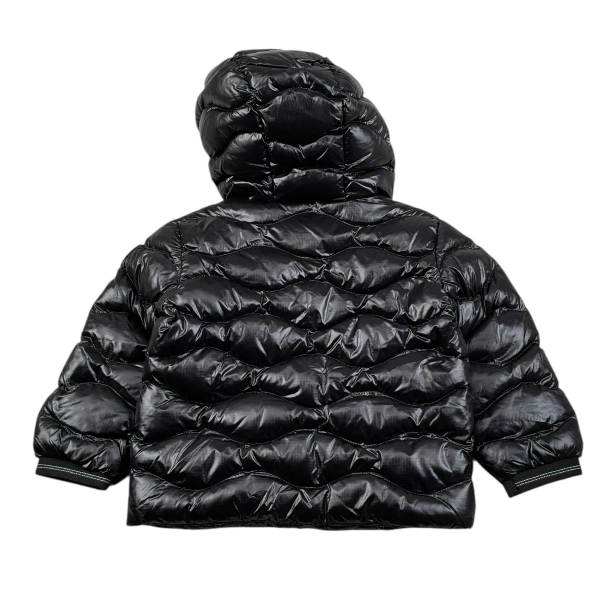Blauer Giubbino tinta unita con Cappuccio Nero per Neonato 25WBBXC02456X NERO BLAUER 