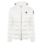 Blauer Giubbino tinta unita con Zip E Cappuccio Bianco per Bambina 25WBLC02391 BIANCO BLAUER 