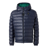 Blauer Giubbino tinta unita con Zip E Cappuccio Blu per Bambino 25WBLC02419 BLU BLAUER 