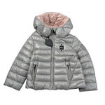 Blauer Giubbino tinta unita con Zip E Cappuccio Grigio per Bambina 25WBLGC02391 GRIGIO BLAUER 