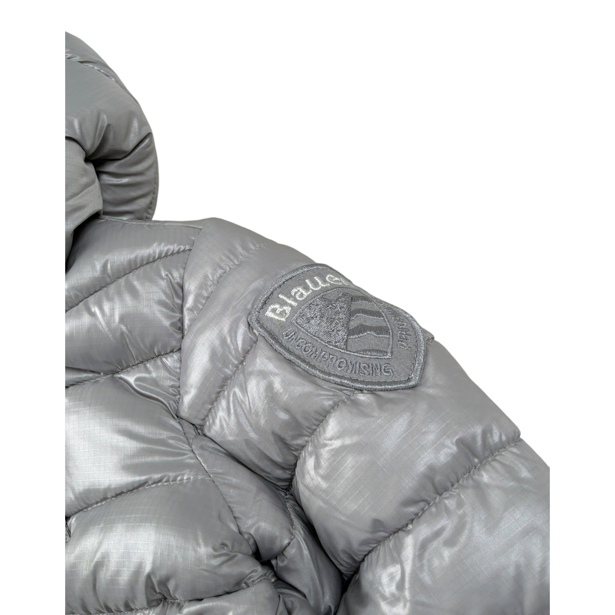 Blauer Giubbino tinta unita con Zip E Cappuccio Grigio per Bambina 25WBLGC02391 GRIGIO BLAUER 
