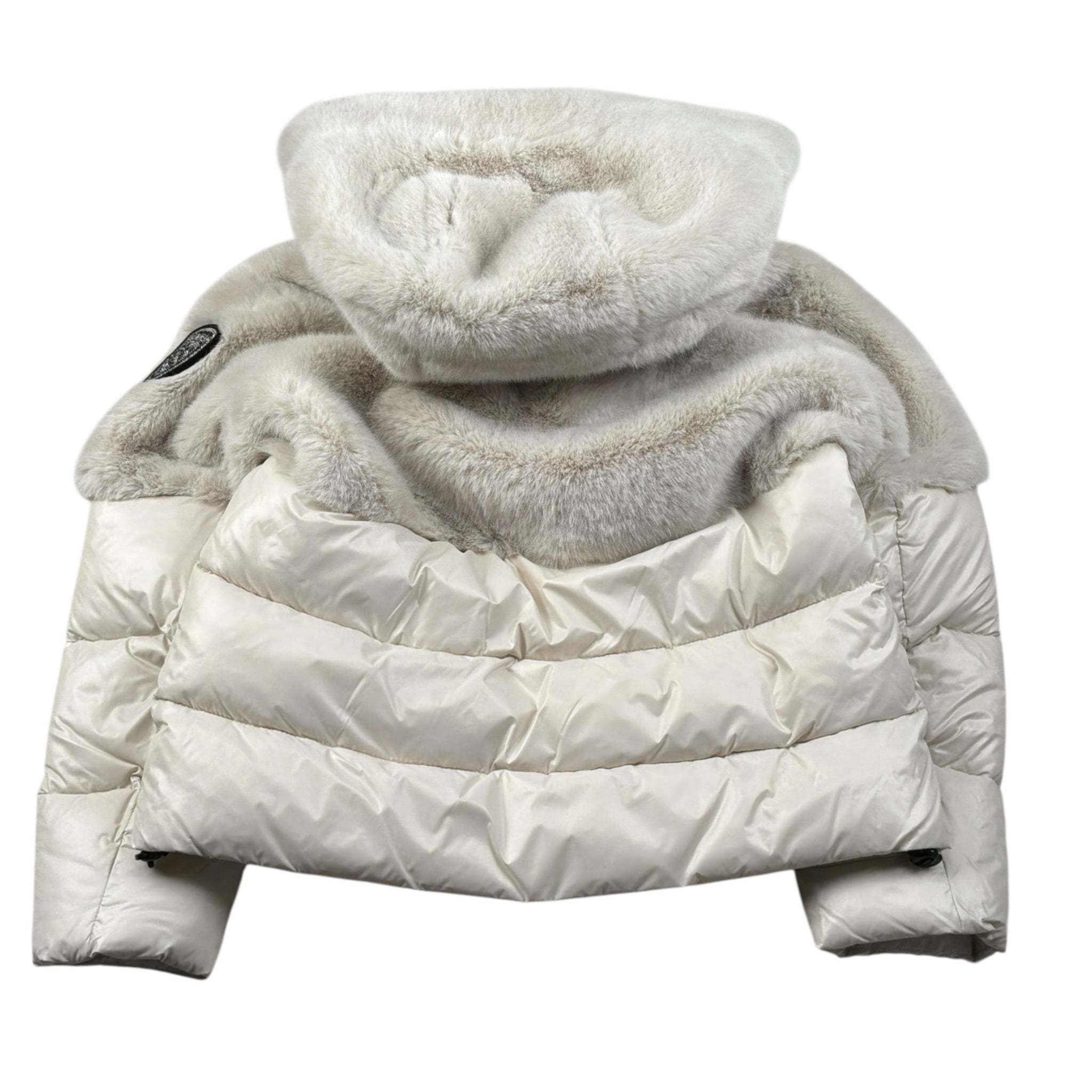 Blauer Giubbino tinta unita con Zip E Cappuccio Beige per Neonata 25WBLGC02411 BEIGE BLAUER 