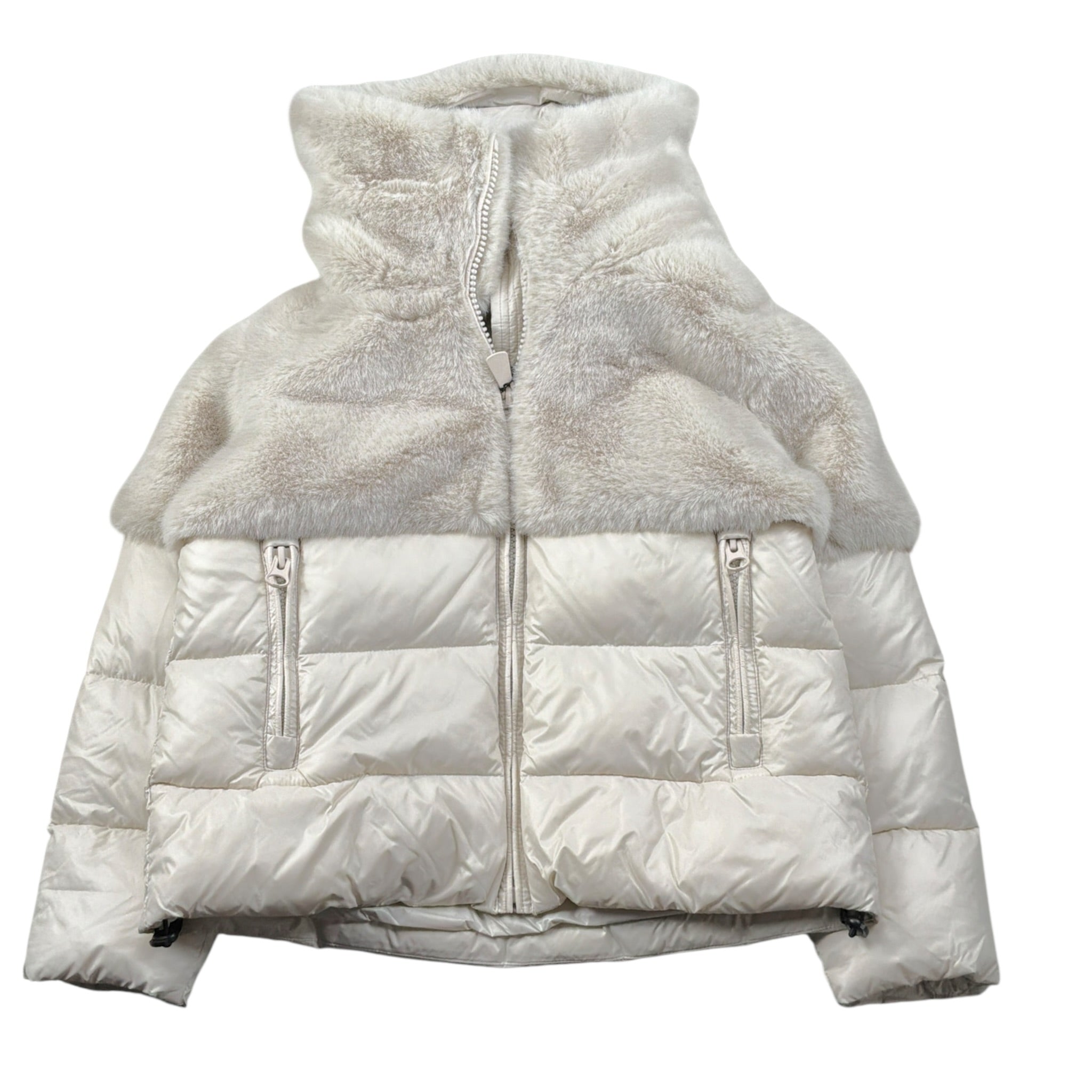 Blauer Giubbino tinta unita con Zip E Cappuccio Beige per Bambina 25WBLGC02411J BEIGE BLAUER 