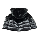 Blauer Giubbino tinta unita con Zip E Cappuccio Nero per Neonata 25WBLGC02411 NERO BLAUER 