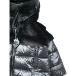 Blauer Giubbino tinta unita con Zip E Cappuccio Nero per Neonata 25WBLGC02411 NERO BLAUER 