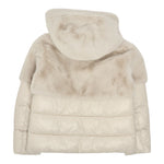 Blauer Giubbino tinta unita con Zip E Cappuccio Beige per Bambina 25WBLGC02411XX BEIGE BLAUER 