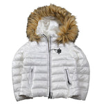 Blauer Giubbino tinta unita con Zip E Cappuccio Bianco per Neonato 25WBLGK03381N BIANCO BLAUER 