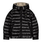 Blauer Giubbino tinta unita con Zip E Cappuccio Nero per Neonato 25WBLKC02426X NERO BLAUER 