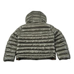 Blauer Giubbino tinta unita con Zip E Cappuccio Verde per Bambino 25WBLKC02426XX VERDE BLAUER 