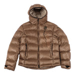 Blauer Giubbino tinta unita con Zip E Cappuccio Beige per Bambino 25WBLKC02427X BEIGE BLAUER 