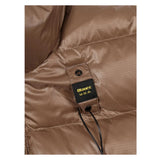 Blauer Giubbino tinta unita con Zip E Cappuccio Beige per Bambino 25WBLKC02427X BEIGE BLAUER 