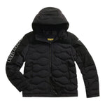 Blauer Giubbino tinta unita con Zip E Cappuccio Nero per Neonato 25WBLKC02451 NERO BLAUER 