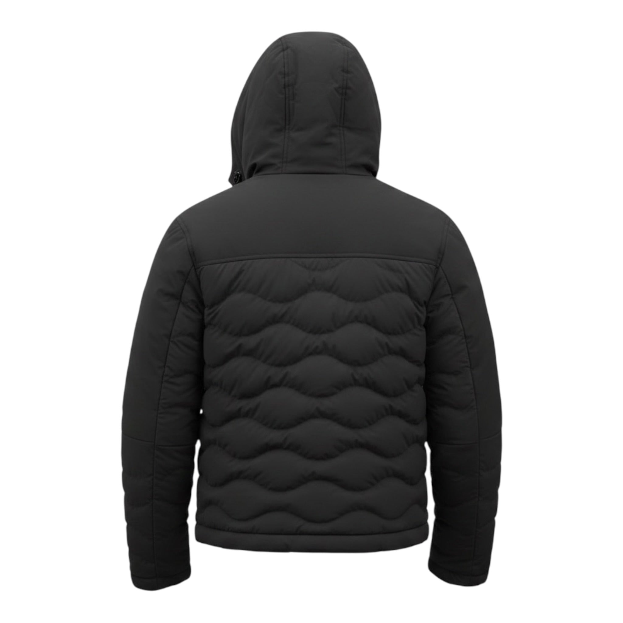 Blauer Giubbino tinta unita con Zip E Cappuccio Nero per Bambino 25WBLKC02451XX NERO BLAUER 
