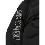 Blauer Giubbino tinta unita con Zip E Cappuccio Nero per Bambino 25WBLKC02451XX NERO BLAUER 