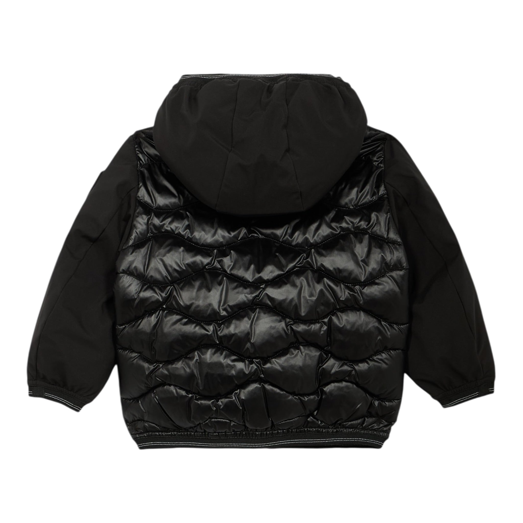 Blauer Giubbino tinta unita con Cappuccio Nero per Bambino 25WBLKC08440 NERO BLAUER 