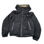 Blauer Giubbino tinta unita con Zip E Cappuccio Nero per Bambino 25WBLKC11416X NERO BLAUER 