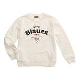 Blauer Felpa Girocollo tinta unita con Stampa Bianco per Bambino 25WBLKF03490 BIANCO BLAUER 