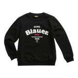 Blauer Felpa Girocollo tinta unita con Stampa Nero per Bambino 25WBLKF03490 NERO BLAUER 
