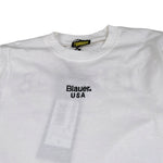 Blauer Shirt tinta unita con Stampa Bianco per Neonato 25WBLKH01476 BIANCO BLAUER 