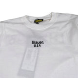 Blauer Shirt tinta unita con Stampa Bianco per Bambino 25WBLKH01476J BIANCO BLAUER 