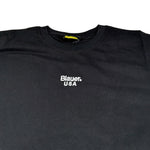 Blauer T-Shirt tinta unita con Stampa Nero per Bambino 25WBLKH02477J NERO BLAUER 