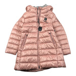 Blauer Giubbino tinta unita con Zip E Cappuccio Rosa per Bambina ADELAIDEK ROSA BLAUER 