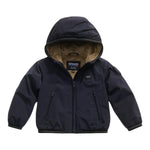 Blauer Giubbino tinta unita con Zip E Cappuccio Blu per Neonato EDITHM BLU BLAUER 