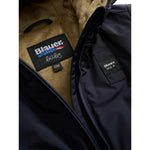 Blauer Giubbino tinta unita con Zip E Cappuccio Blu per Neonato EDITHM BLU BLAUER 