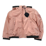 Blauer Giubbino tinta unita con Zip E Cappuccio Rosa per Neonata EDITH ROSA BLAUER 