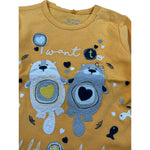 Boboli Shirt Girocollo tinta unita con Stampa Arancione per Neonato 136011 ARANCIONE BOBOLI 