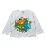 Boboli Shirt Girocollo tinta unita con Stampa Bianco per Neonato 137001 BIANCO BOBOLI 
