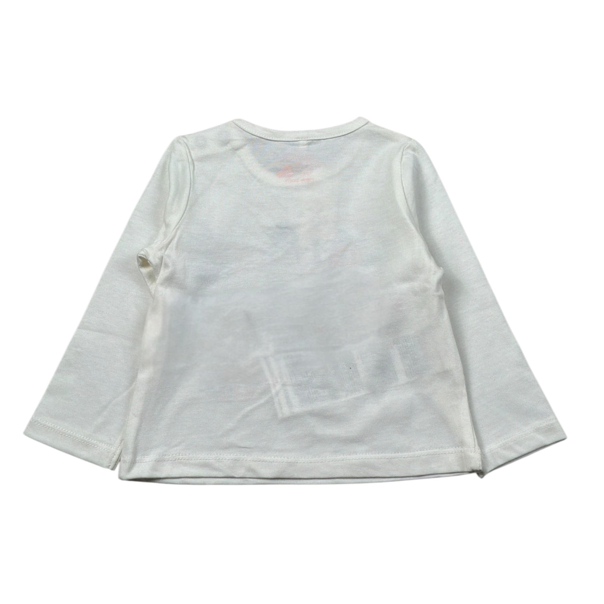 Boboli Shirt Girocollo tinta unita con Stampa Bianco per Neonato 138079 BIANCO BOBOLI 