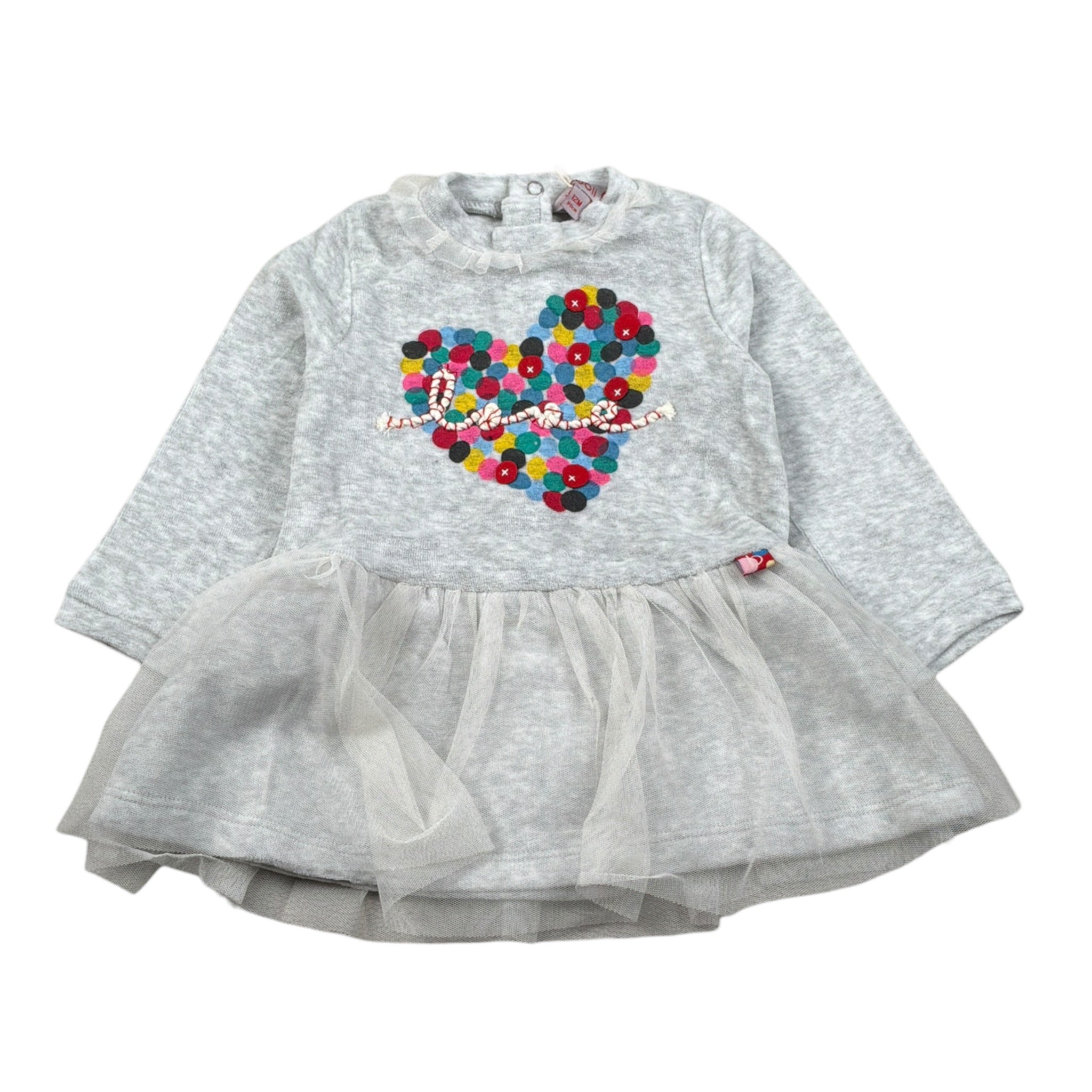 Boboli Abiti Manica Lunga tinta unita Grigio per Neonata 141051 GRIGIO BOBOLI 