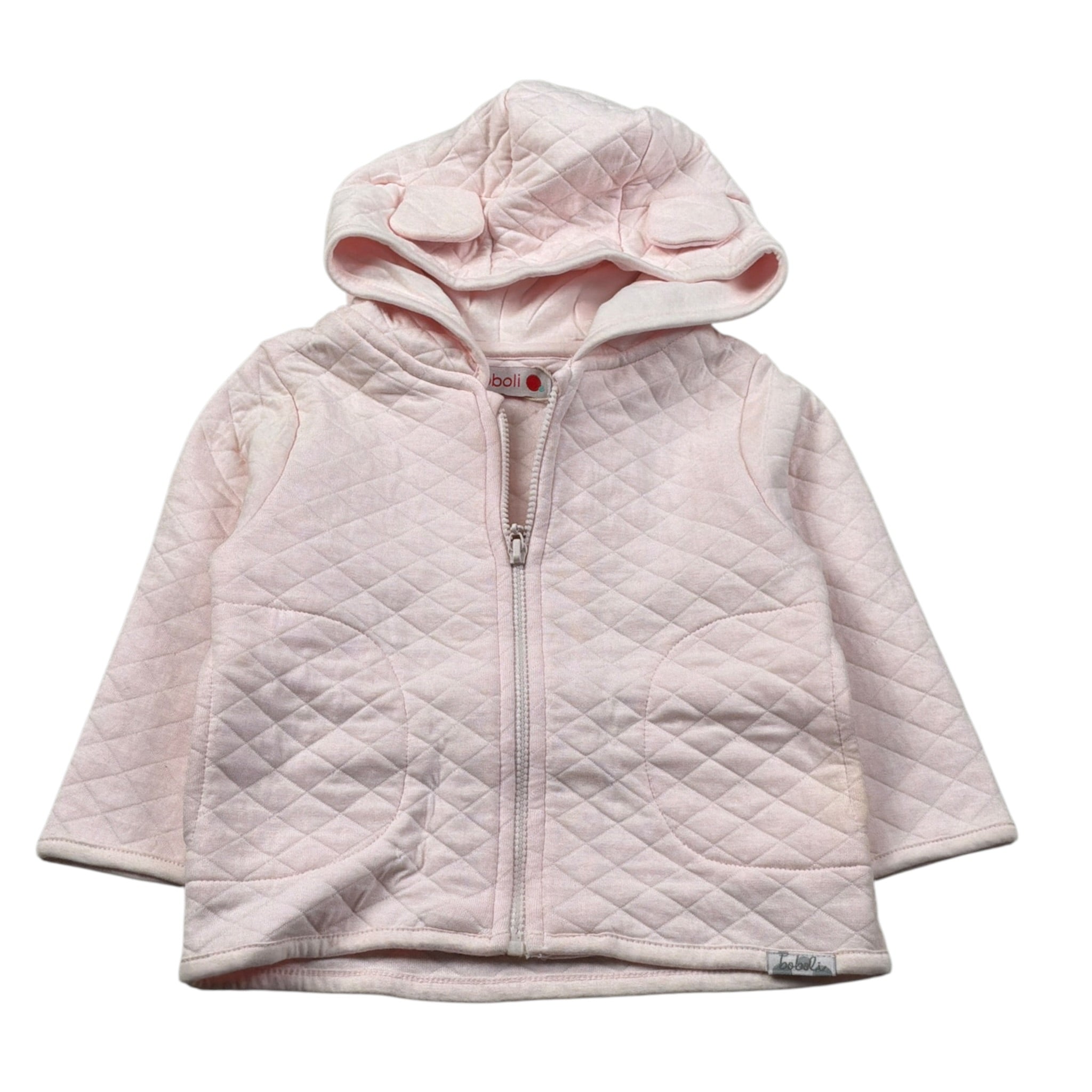 Boboli Giubbino tinta unita con Cappuccio Rosa per Neonata 194015 ROSA BOBOLI 