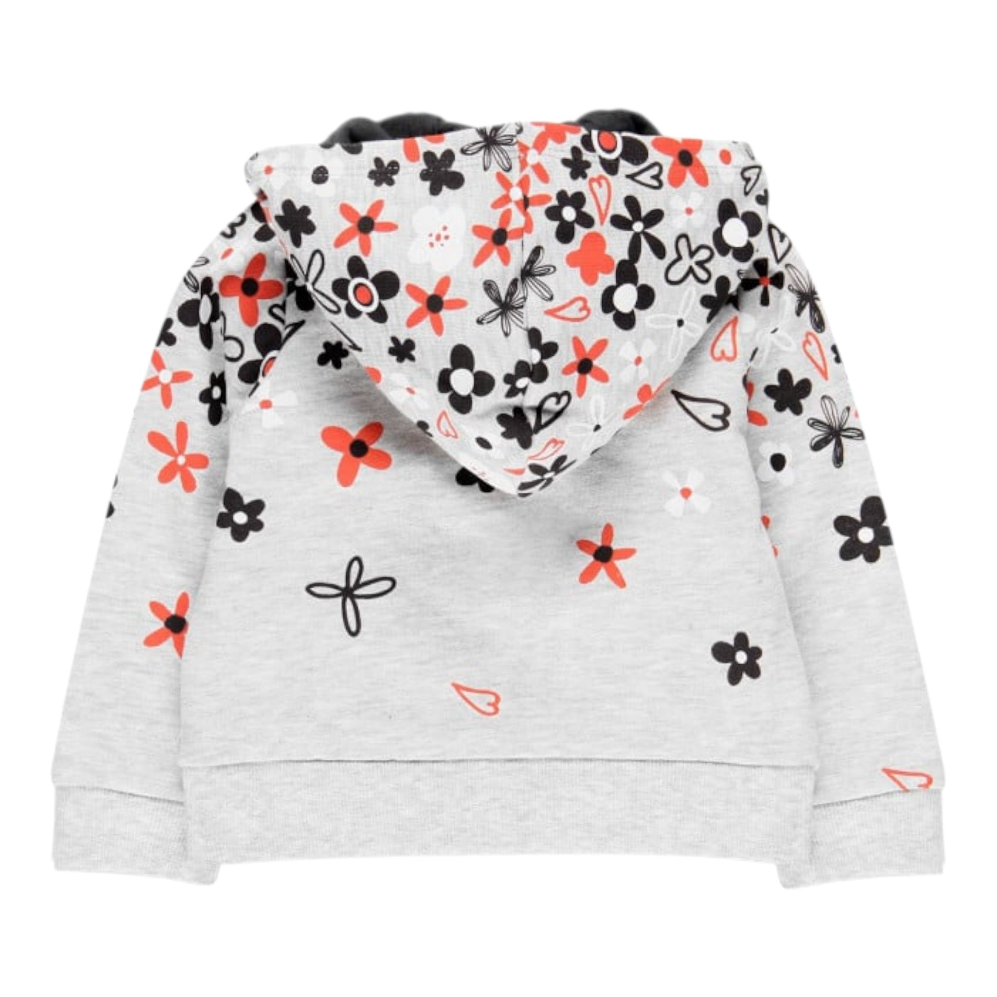 Boboli Felpa con Zip E Cappuccio tinta unita Grigio per Bambina 228125 GRIGIO BOBOLI 