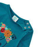 Boboli Shirt Girocollo tinta unita con Stampa Petrolio per Neonata 235033 PETROLIO BOBOLI 
