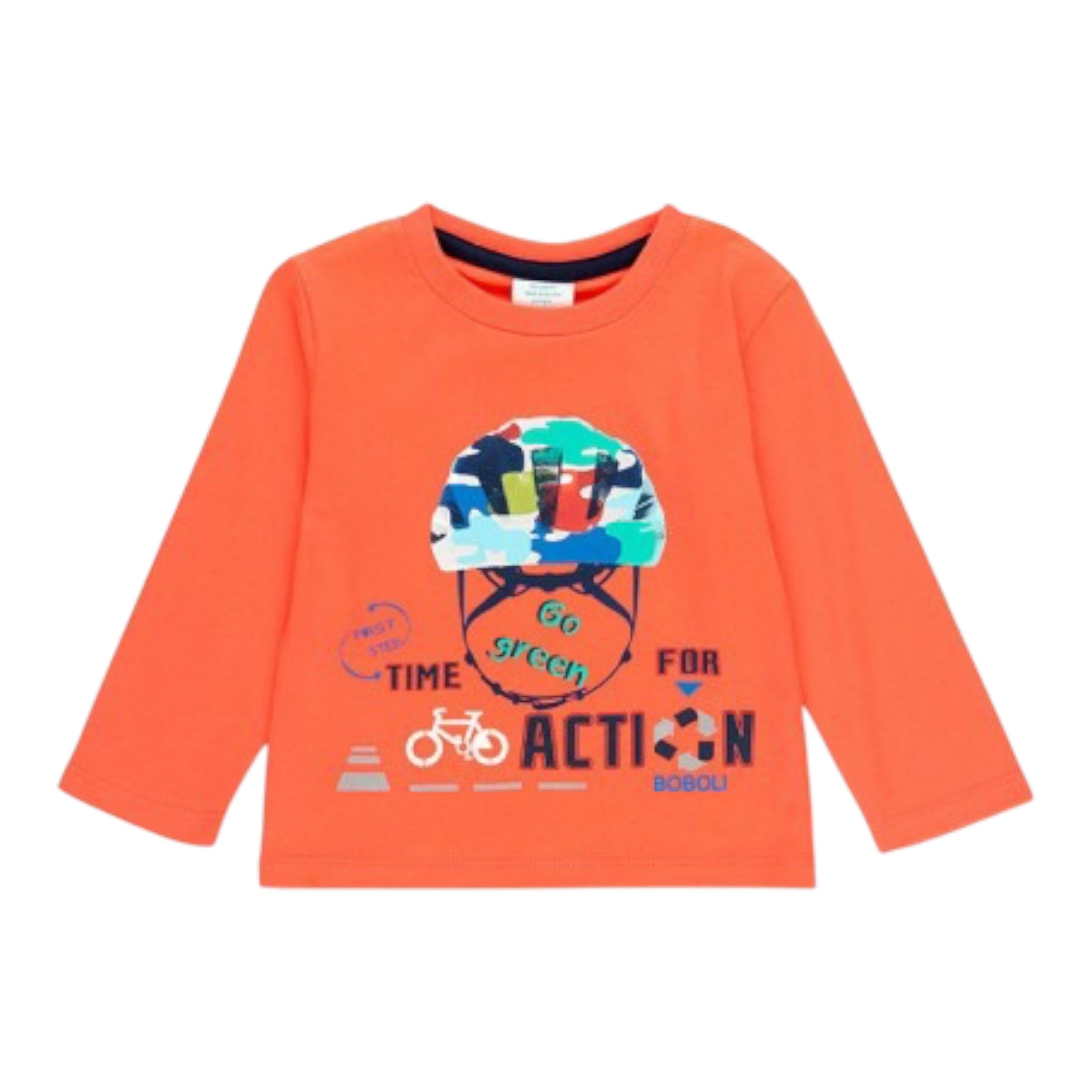 Boboli Shirt Girocollo tinta unita con Stampa Corallo per Neonato 313030 CORALLO BOBOLI 