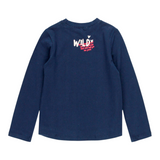 Boboli Shirt Girocollo tinta unita con Stampe Blu per Bambina 408136 BLU BOBOLI 