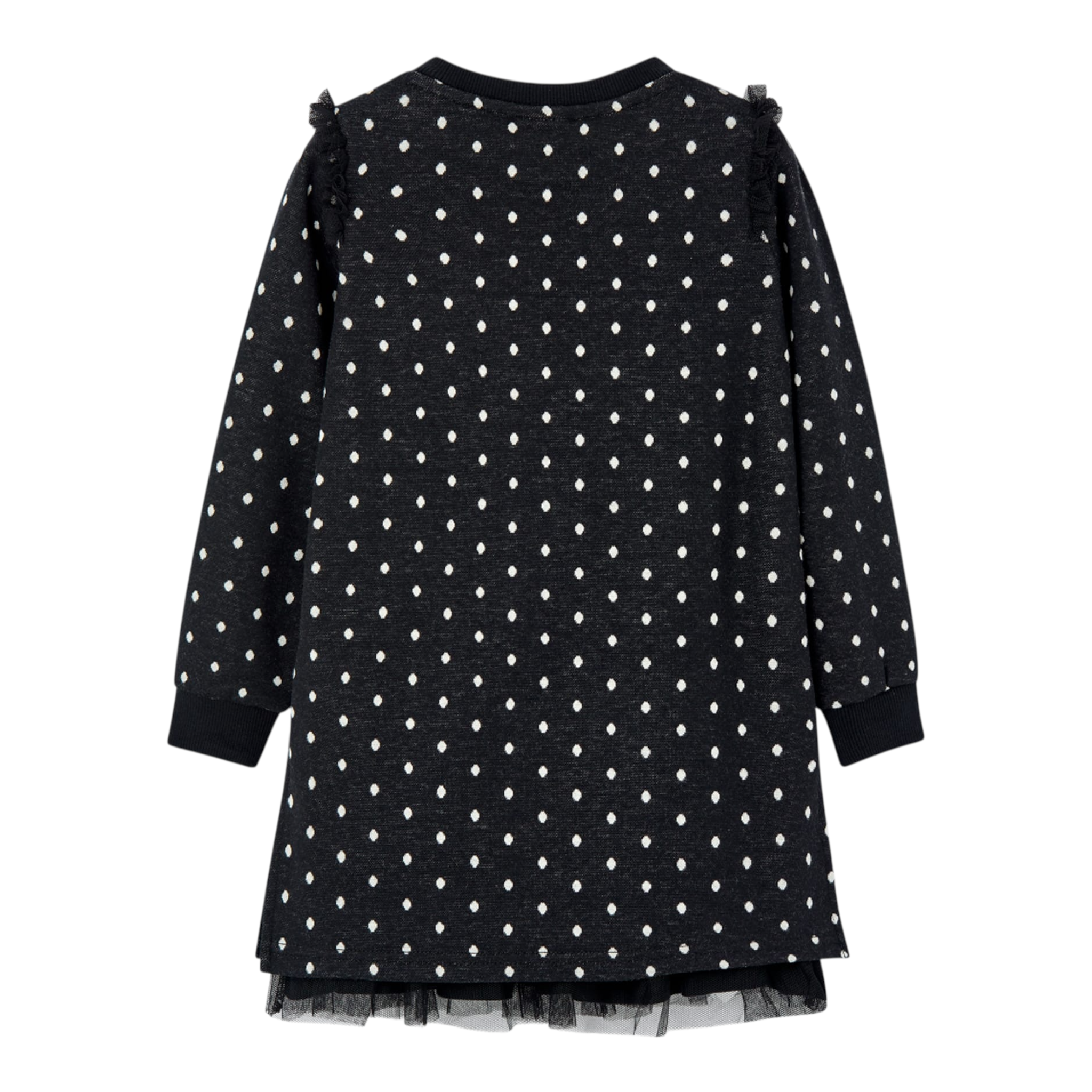 Boboli Abito Manica Lunga tinta unita Nero per Bambina 415077 NERO BOBOLI 