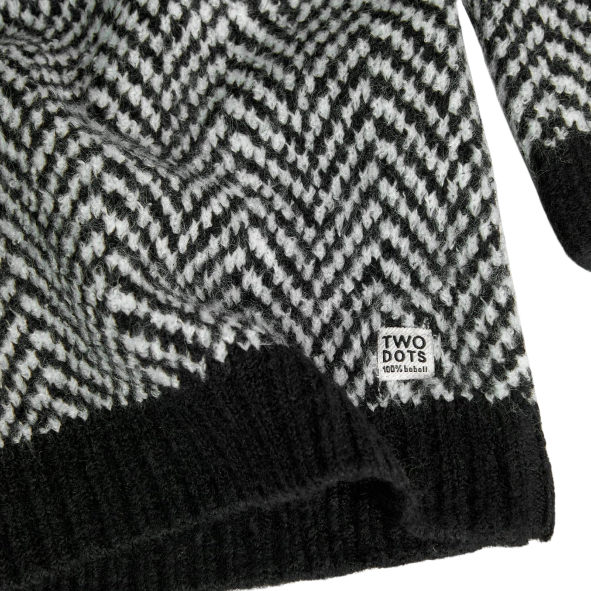 Boboli Abito Manica Lunga Stampa Fantasia Nero per Bambina 437082 NERO BOBOLI 