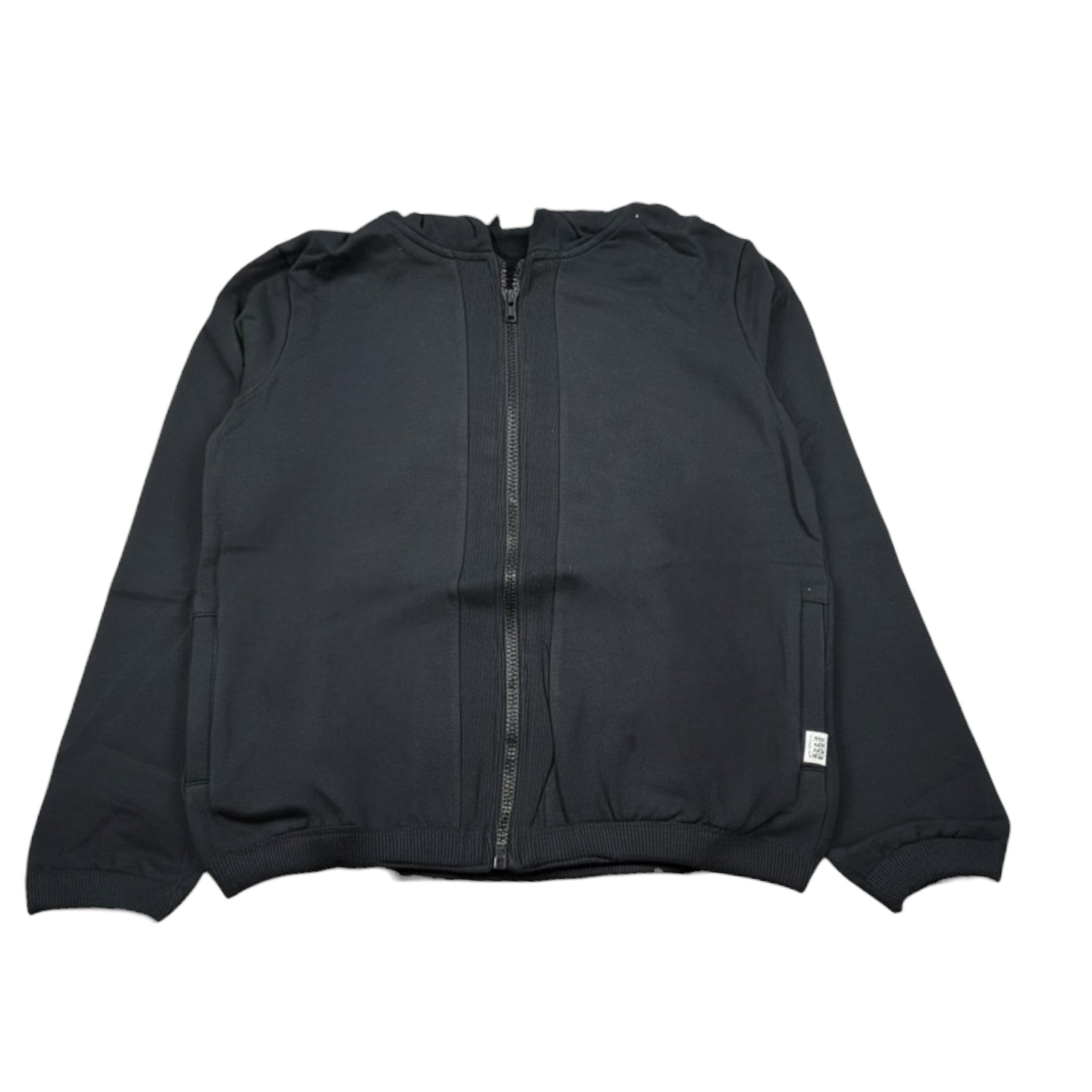 Boboli Felpa Xon Zip E Cappuccio tinta unita Nero per Bambina 437206 NERO BOBOLI 