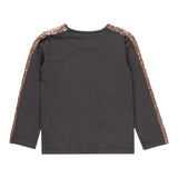 Boboli Shirt Girocollo tinta unita con Paillettes Grigio per Bambina 468097 GRIGIO BOBOLI 
