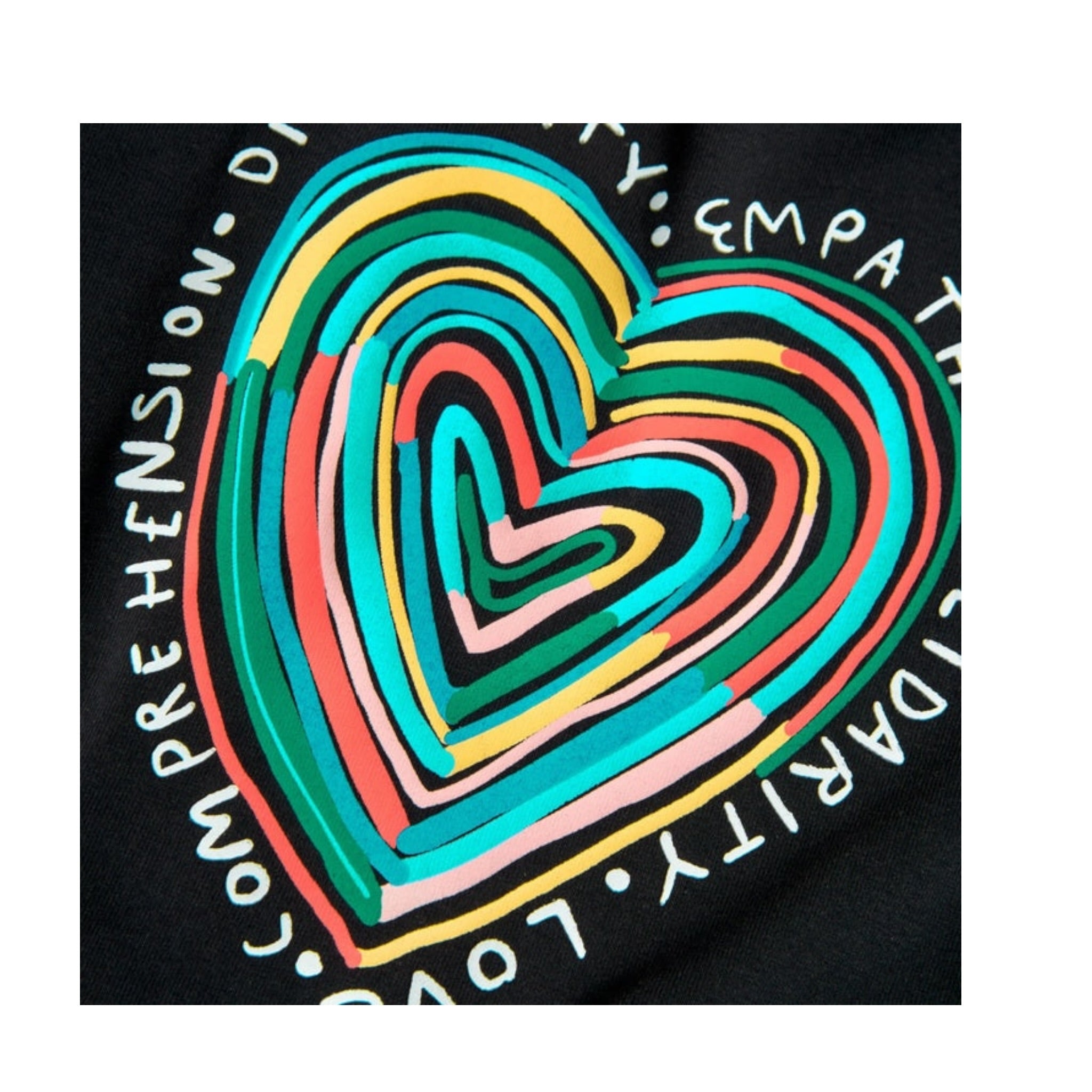 Boboli Shirt Girocollo tinta unita con Stampa Nero per Bambina 497011 NERO BOBOLI 